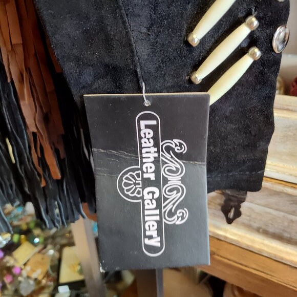 WESTERN FASHIONS LEATHER SUEDE FRINGE JACKET MADE IN USA - Picture 5 of 9